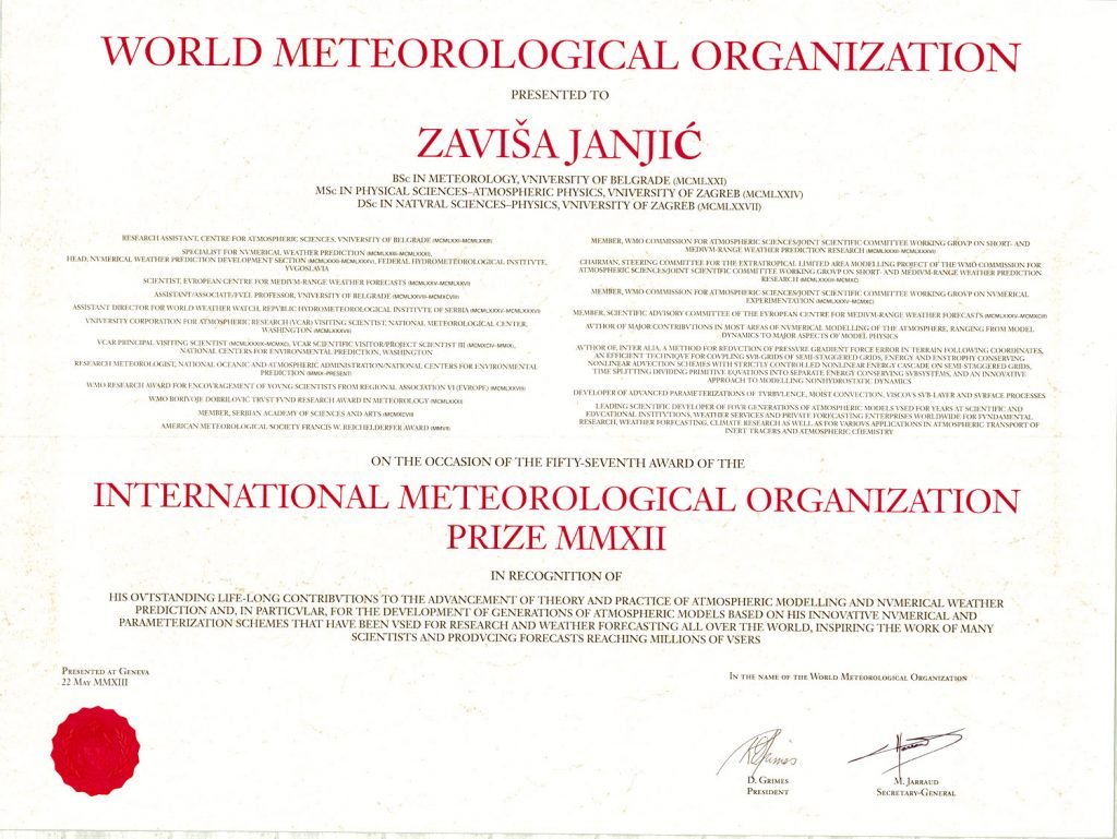 WMO Award